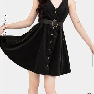 Button up pinafore dress